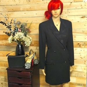Joseph Ribkoff vintage double breasted blazer skort jumper dress